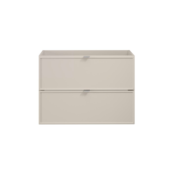 Meuble sous vasque BRAZZA – 2 tiroirs – Coloris marron congo – 80 cm – À suspendre 