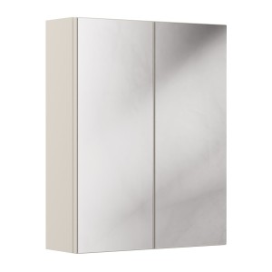 Meuble haut miroir BRAZZA – 2 portes – Coloris marron congo – L60 x H75 cm – À suspendre 