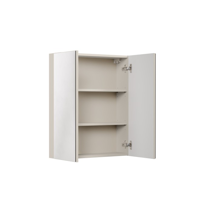 Meuble haut miroir BRAZZA – 2 portes – Coloris marron congo – L60 x H75 cm – À suspendre 