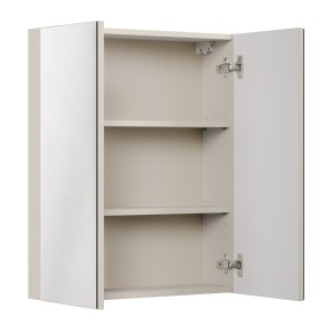 Meuble haut miroir BRAZZA – 2 portes – Coloris marron congo – L60 x H75 cm – À suspendre 