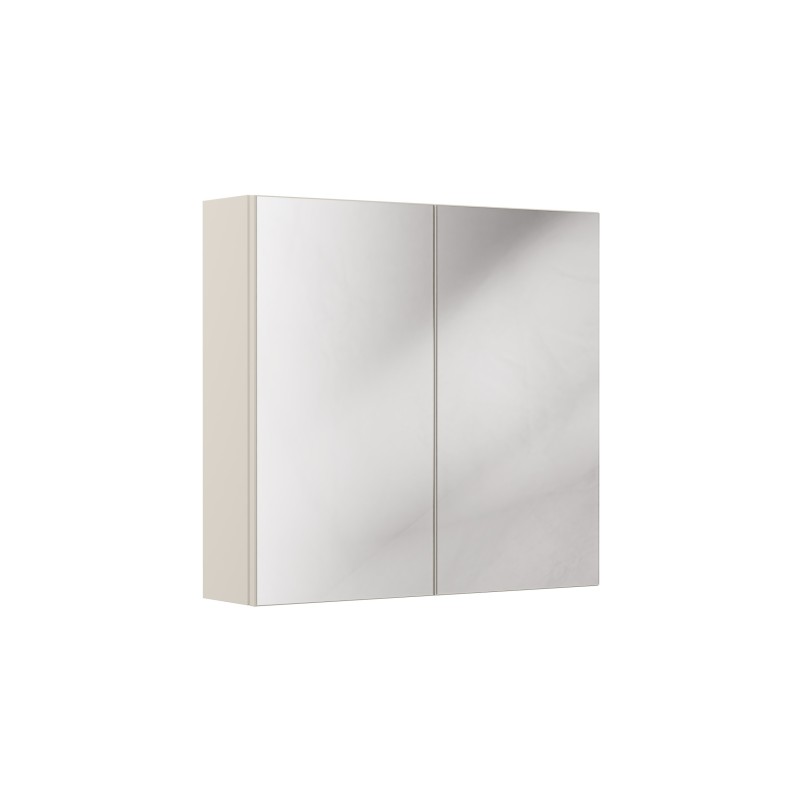 Meuble haut miroir BRAZZA – 2 portes – Coloris marron congo – L80 x H75 cm – À suspendre 