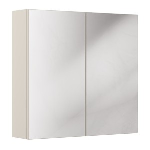 Meuble haut miroir BRAZZA – 2 portes – Coloris marron congo – L80 x H75 cm – À suspendre 