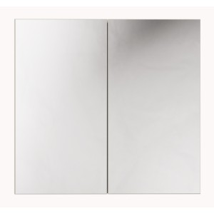 Meuble haut miroir BRAZZA – 2 portes – Coloris marron congo – L80 x H75 cm – À suspendre 