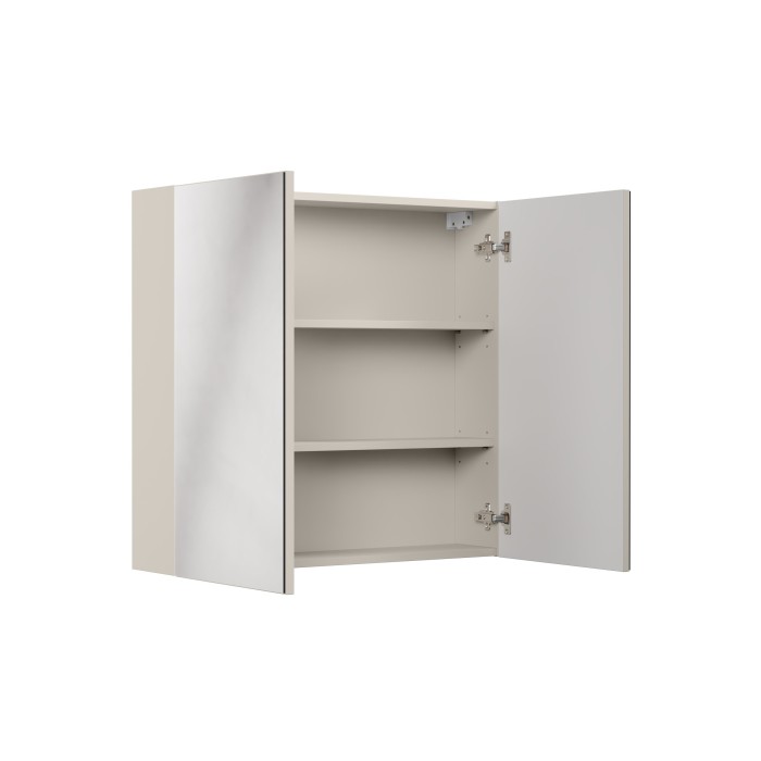 Meuble haut miroir BRAZZA – 2 portes – Coloris marron congo – L80 x H75 cm – À suspendre 