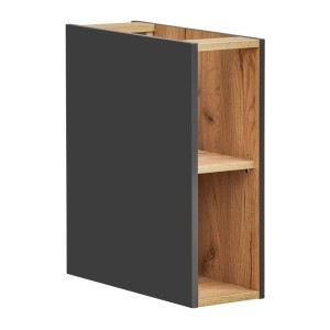 Caisson latéral NALYA – Coloris gris anthracite et chêne clair – 20 cm – Pour meuble sous vasque 