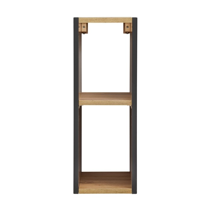 Caisson latéral NALYA – Coloris gris anthracite et chêne clair – 20 cm – Pour meuble sous vasque 