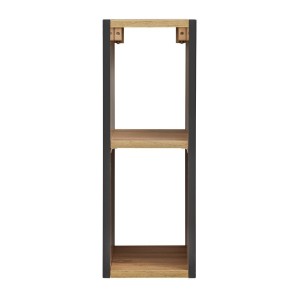 Caisson latéral NALYA – Coloris gris anthracite et chêne clair – 20 cm – Pour meuble sous vasque 