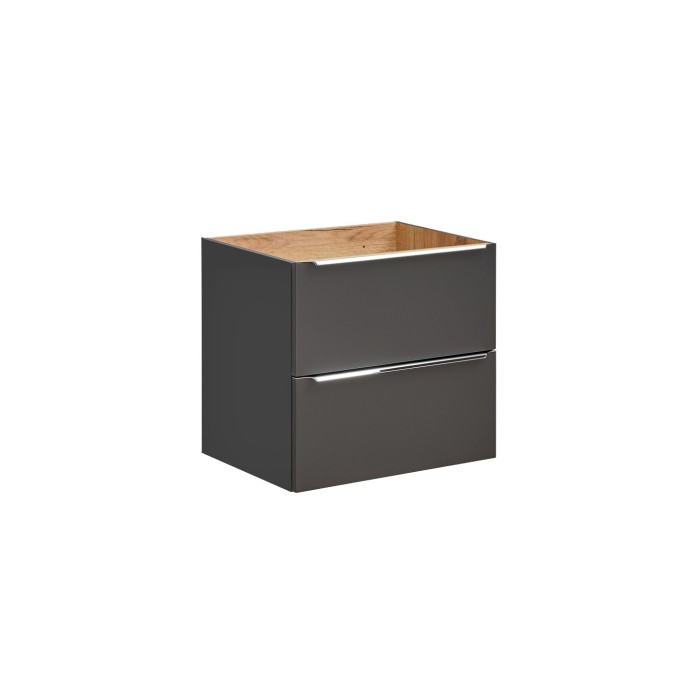 Meuble sous vasque NALYA 80 cm – Gris anthracite et chêne clair – Élégance et fonctionnalité 