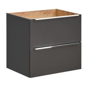 Meuble sous vasque NALYA 80 cm – Gris anthracite et chêne clair – Élégance et fonctionnalité 