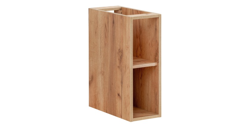 Accessoire mural NALYA 57 cm – Chêne clair – Complément suspendu pour meuble vasque 