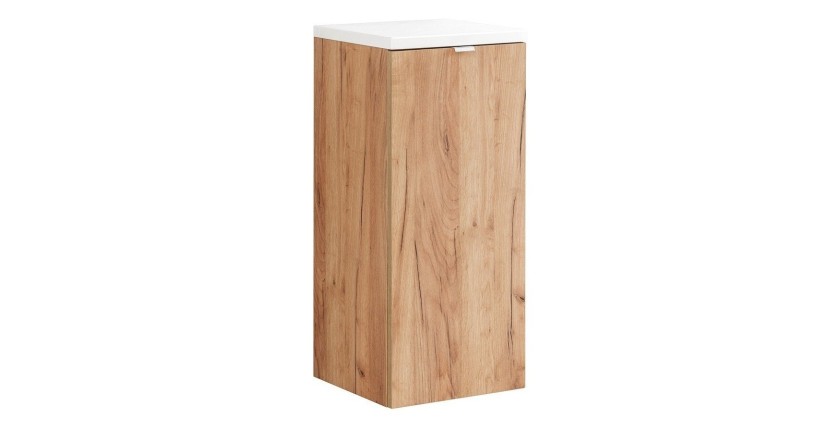 Meuble de rangement NALYA 80 cm – Chêne clair – Élément suspendu pour salle de bain 