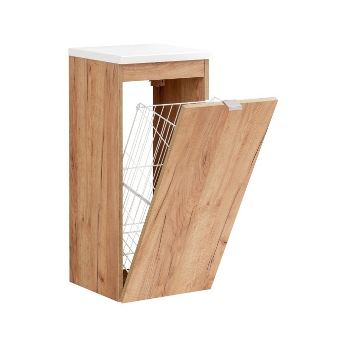 Meuble de rangement NALYA 80 cm – Chêne clair – Élément suspendu pour salle de bain 