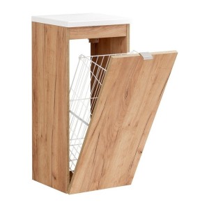 Meuble de rangement NALYA 80 cm – Chêne clair – Élément suspendu pour salle de bain 