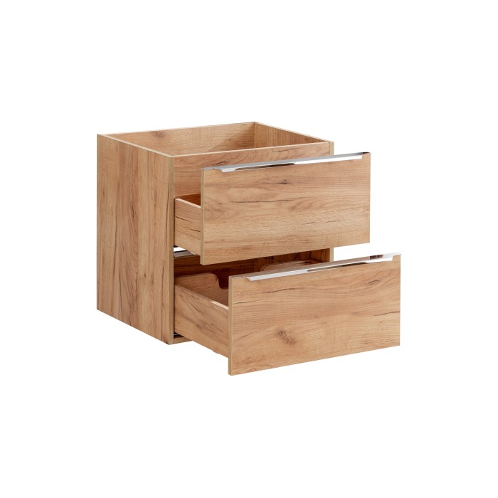 Meuble sous vasque NALYA 60 cm – Chêne clair – Élégance naturelle et design suspendu 