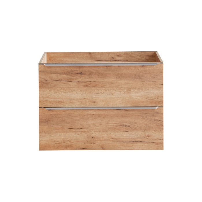 Meuble sous vasque NALYA 80 cm – Chêne clair – Rangement suspendu au design naturel 