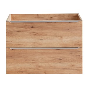 Meuble sous vasque NALYA 80 cm – Chêne clair – Rangement suspendu au design naturel 