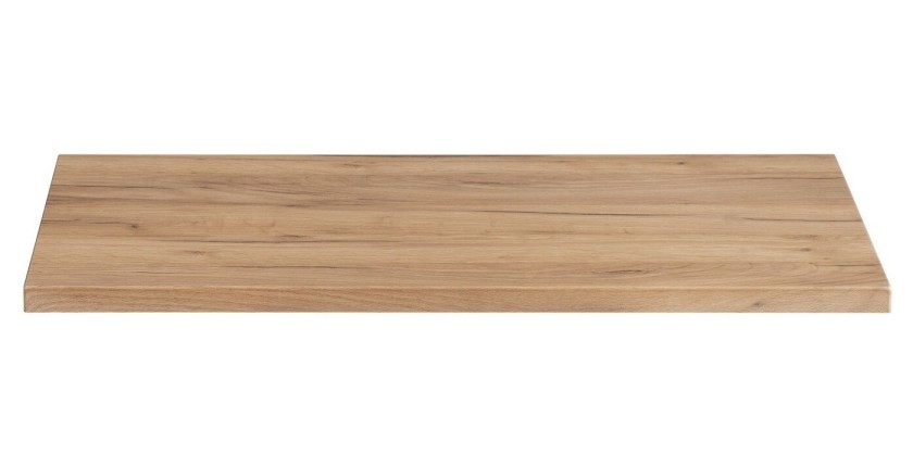 Plan vasque NALYA 80 cm – Chêne clair – Plateau bois pour meuble sous vasque suspendu 
