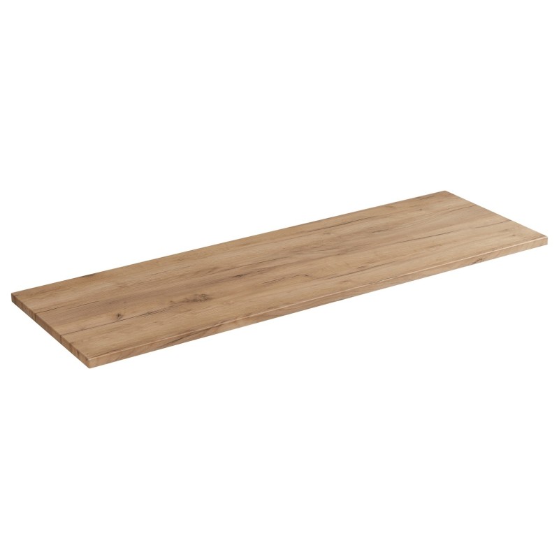 Plan vasque NALYA 120 cm – Chêne clair – Plateau bois pour double meuble sous vasque 