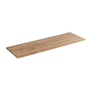 Plan vasque NALYA 120 cm – Chêne clair – Plateau bois pour double meuble sous vasque 
