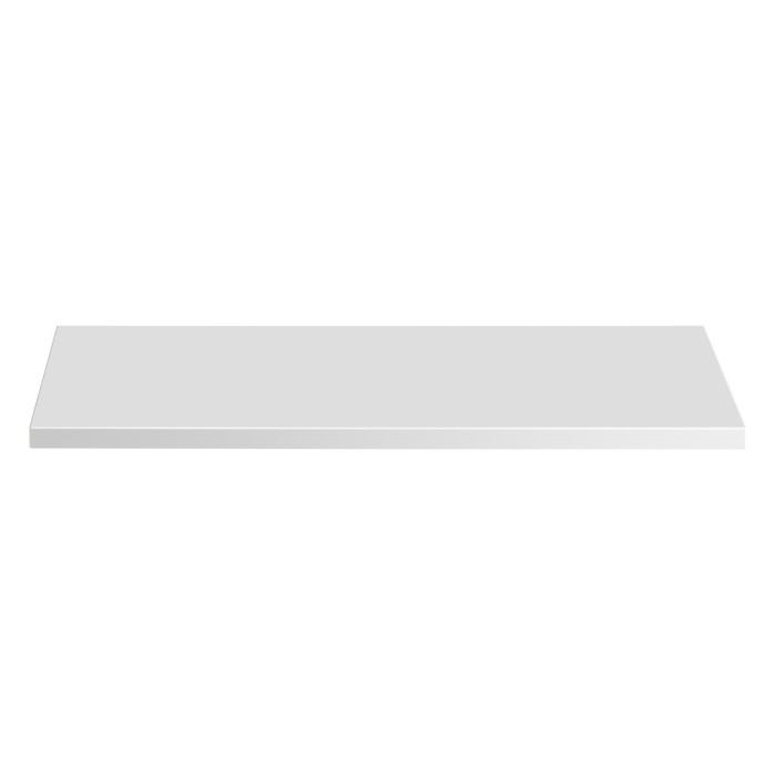 Plan vasque NALYA 81 cm – Blanc brillant et chêne clair – Plateau pour meuble suspendu 