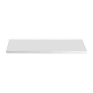 Plan vasque NALYA 81 cm – Blanc brillant et chêne clair – Plateau pour meuble suspendu 