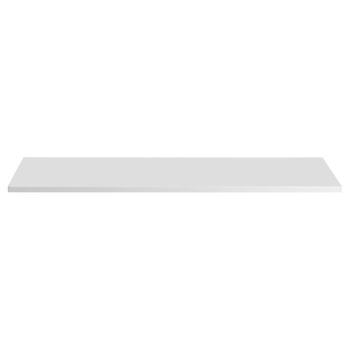 Plan vasque NALYA 121 cm – Blanc brillant et chêne clair – Plateau pour meuble double vasque 