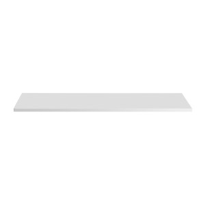 Plan vasque NALYA 121 cm – Blanc brillant et chêne clair – Plateau pour meuble double vasque 