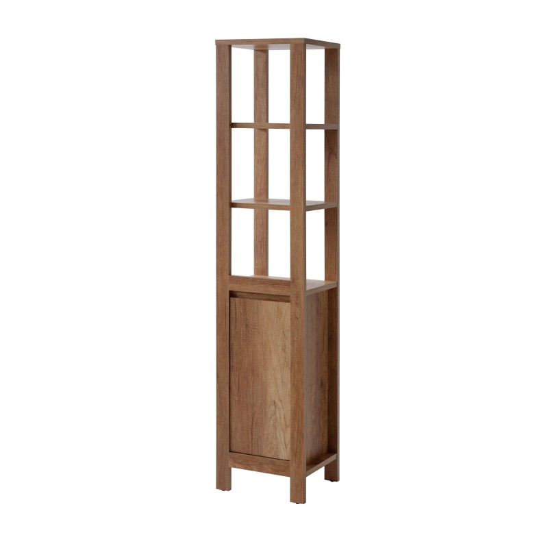 Colonne salle de bain KALUNA 186 cm – Coloris bois de noyer – Style rustique à poser