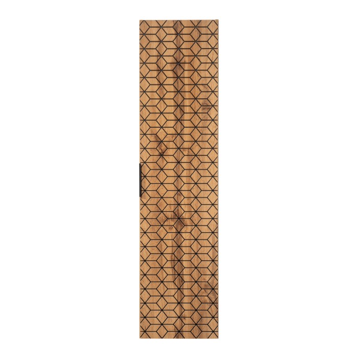 Colonne salle de bain DIAMEN 140 cm – Coloris chêne wotan – Meuble suspendu compact 