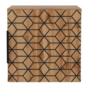 Meuble de rangement DIAMEN 31 cm – Coloris chêne wotan – Style design 