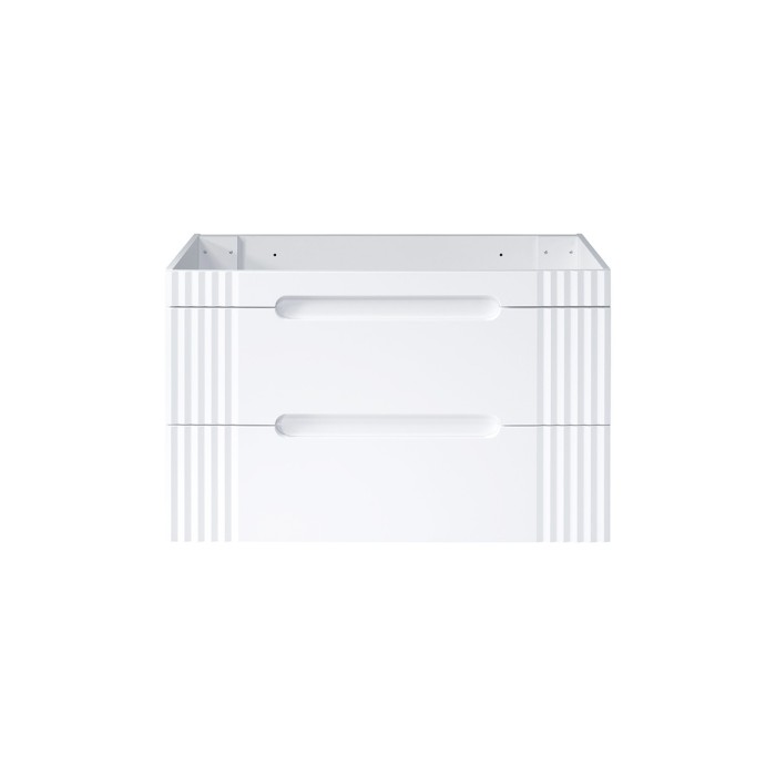 Meuble sous vasque FIDJI 100 cm – Blanc alpin brillant – 2 tiroirs – Fixation mixte 