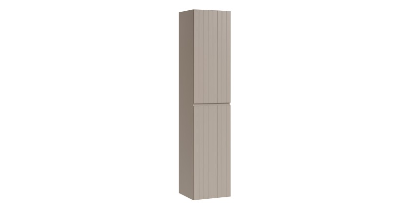 Colonne ICON 160 cm – Finition marron congo – 2 portes – Meuble de salle de bain suspendu 