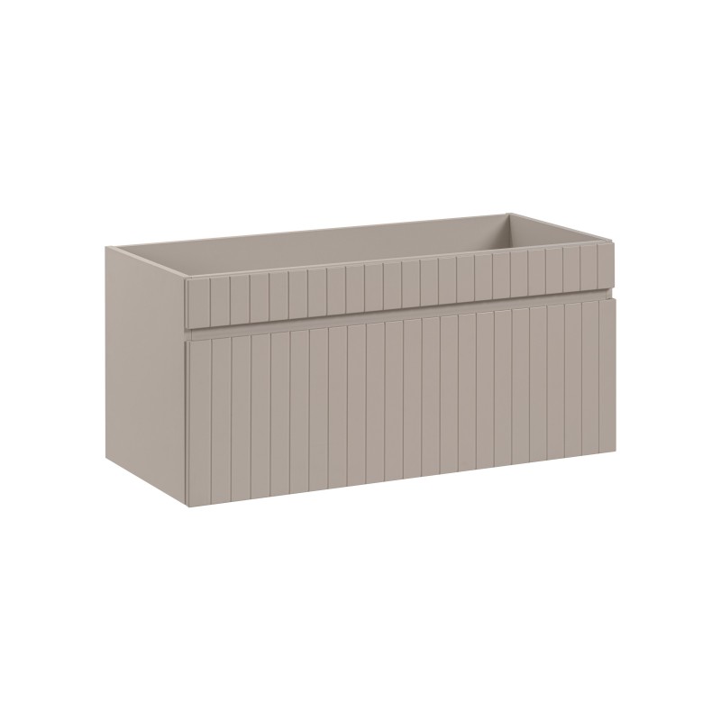 Meuble sous vasque ICON 100 cm – 1 tiroir – Finition marron congo – Style moderne suspendu 