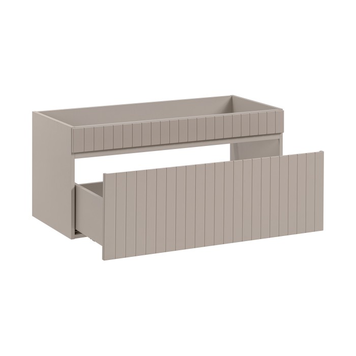 Meuble sous vasque ICON 100 cm – 1 tiroir – Finition marron congo – Style moderne suspendu 