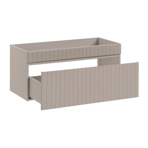 Meuble sous vasque ICON 100 cm – 1 tiroir – Finition marron congo – Style moderne suspendu 