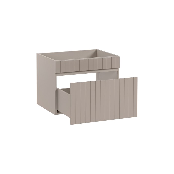 Meuble sous vasque ICON 60 cm – 1 tiroir – Finition marron congo – Style moderne suspendu 