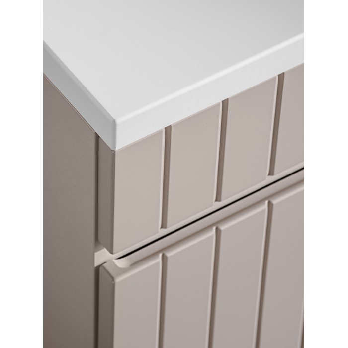Meuble sous vasque ICON 80 cm – 1 tiroir – Finition marron congo – Meuble suspendu moderne 