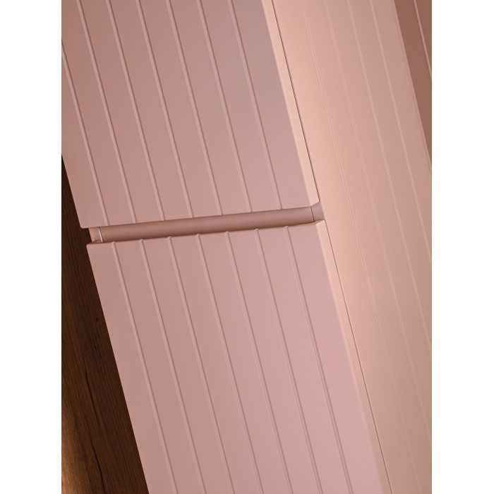 Colonne de salle de bain ICON 160 cm – 2 portes – Finition rose poudré – Meuble suspendu moderne 