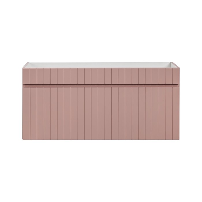 Meuble sous vasque ICON 100 cm – 1 tiroir – Finition rose poudré – Design suspendu moderne 
