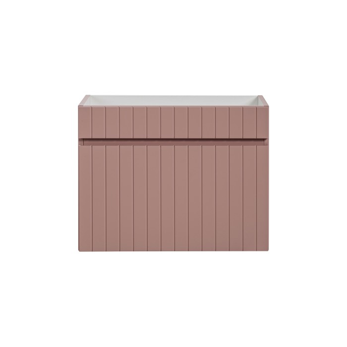 Meuble sous vasque ICON 60 cm – 1 tiroir – Finition rose poudré – Suspendu – Style moderne 