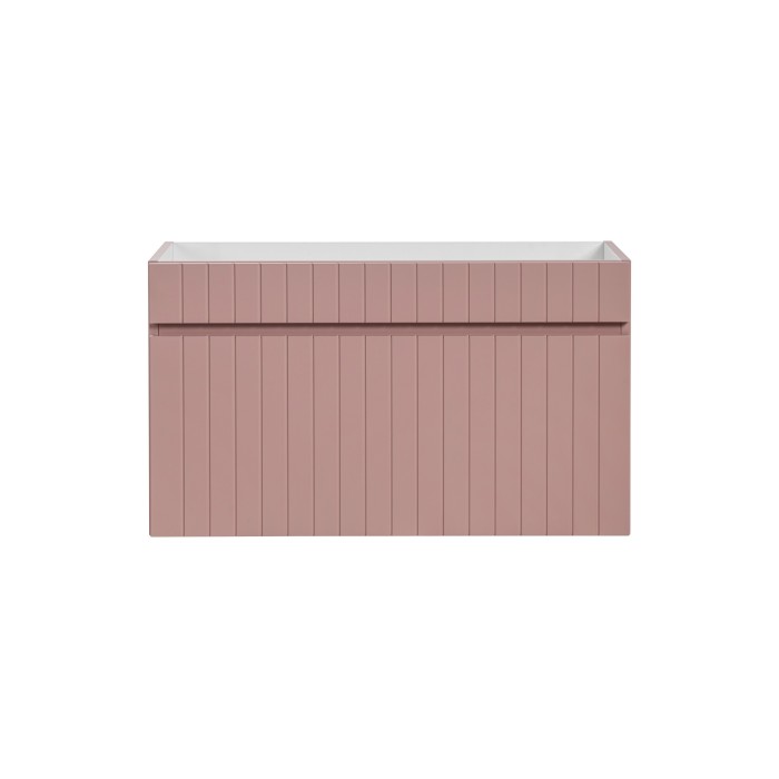 Meuble sous vasque ICON 80 cm – 1 tiroir – Rose poudré – Suspendu – Style moderne 
