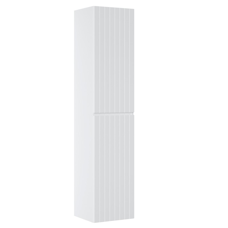 Colonne de salle de bain ICON 160 cm – Blanc alpin mat – 2 portes – Style moderne suspendu 