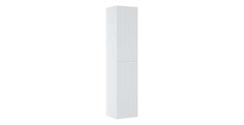 Colonne de salle de bain ICON 160 cm – Blanc alpin mat – 2 portes – Style moderne suspendu 