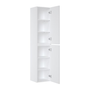 Colonne de salle de bain ICON 160 cm – Blanc alpin mat – 2 portes – Style moderne suspendu 