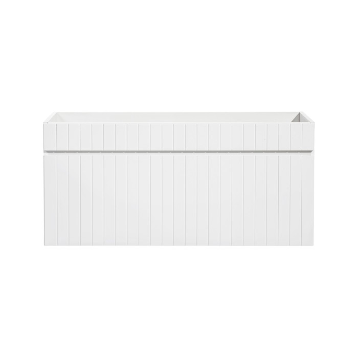 Meuble sous vasque ICON 100 cm – 1 tiroir – Finition blanc alpin – Design suspendu moderne 