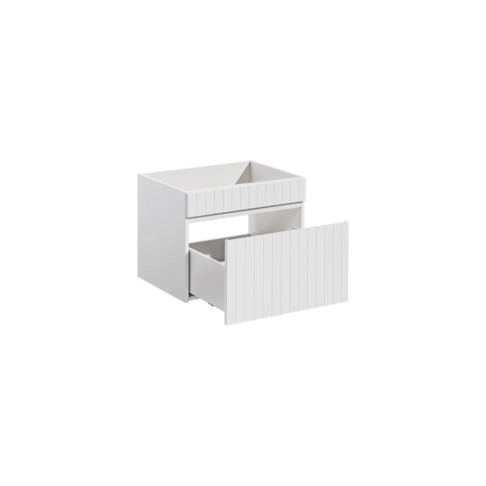 Meuble sous vasque ICON 60 cm – 1 tiroir – Finition blanc alpin – Meuble suspendu moderne 