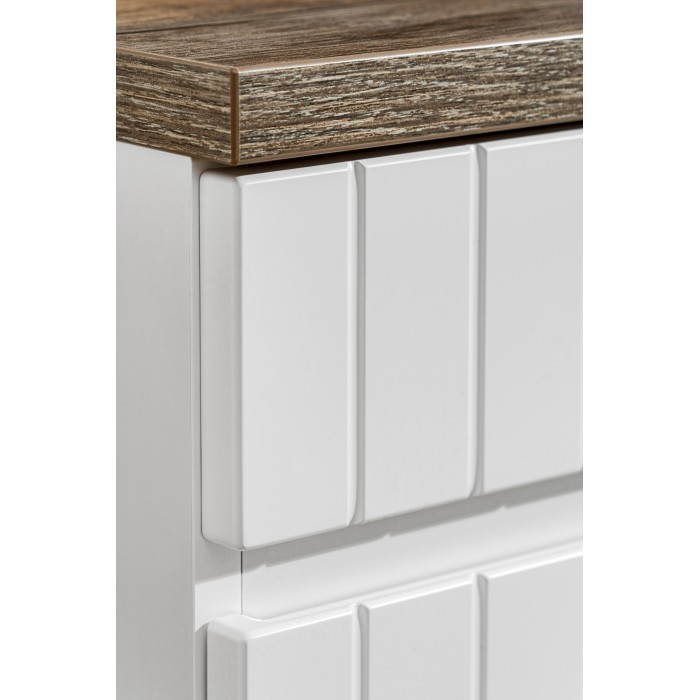Meuble sous vasque ICON 60 cm – 1 tiroir – Finition blanc alpin – Meuble suspendu moderne 