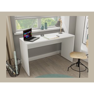 Bureau blanc MELTO 130 cm – Design moderne, durable et idéal pour télétravail ou chambre ado