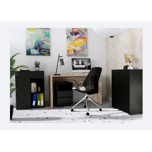 Bureau coloris chêne MELTO 130 cm – Style moderne, compact et idéal pour chambre ou télétravail