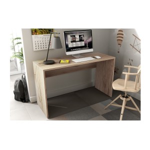 Bureau coloris chêne MELTO 130 cm – Style moderne, compact et idéal pour chambre ou télétravail